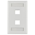 FPIHDUAL-W - FACEPLATE SNGL GANG 2PORT WHITE