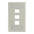 FPIHTRIPLE-FW - FACEPLATE SNGL GANG 3PORT WHITE