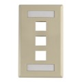 FPIHTRIPLE-I - FACEPLATE SNGL GANG 3PORT IVORY