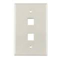 FPMDUAL-FW - FACEPLATE SNGL GANG 2PORT WHITE