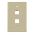 FPMDUAL-I - FACEPLATE SNGL GANG 2PORT IVORY