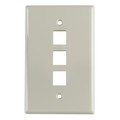 FPMTRIPLE-FW - FACEPLATE SNGL GANG 3PORT WHITE
