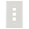 FPMTRIPLE-W - FACEPLATE SNGL GANG 3PORT WHITE