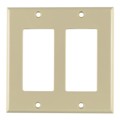 FPRDG-I - FACEPLATE DBL GANG 2PORT IVORY