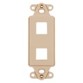 FPRMF2-I - MOD FRAME SNGL GANG 2PORT IVORY