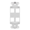 FPRMF4-FW - MOD FRAME SNGL GANG 4PORT WHITE