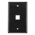 FPSINGLE-BK - FACEPLATE SNGL GANG 1PORT BLACK