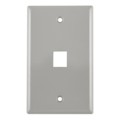 FPSINGLE-GRY - FACEPLATE SINGLE GANG 1PORT GRAY