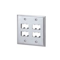 CFP8S-2GY - FACEPLATE, 8 PORT, DOUBLE GANG,