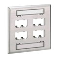 CFPL8S-2GY - FACEPLATE, 8 PORT, DOUBLE GANG,