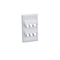 CFPSL6WHY - FACEPLATE, 6 PORT, CLASSIC, SLOP