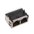 MTJG-2-88TX1-FSD-PG-LH-NRSP-M47C - GANGED 2 POSITION MODULAR JACK,