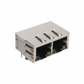 MTJG-2-88TX1-FSD-PG-LH-M4 - GANGED 2 POSITION MODULAR JACK,