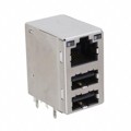 MTJ-DUSB-88JX1-FS-L29-M339Y - RJ45+2*USB2.0,1000M,SURGE 2KV&amp;6K
