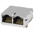 0826-1X2T-43-F - CONN JACK 2PORT 1000 BASE-T PCB