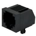 GDLX-N-64-50 - MODJACK LOW/PROF RT< 6P4C BLACK