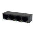GSLGX-N-4-88-G/Y - GANGED PCB JACK (FOUR PORT) TAB