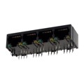 GSLGX-N-4-88-Y/G - GANGED PCB JACK (FOUR PORT) TAB
