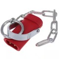 1300190012 - CONN PLUG DB 2POS RED 1' CHAIN