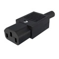 704-00/00 - PWR ENT PLUG IEC320-C13 STR SCRW