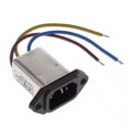 3-6609006-3 - PWR ENT RCPT IEC320-C14 PNL WIRE