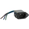2-6609006-7 - PWR ENT RCPT IEC320-C14 PNL WIRE