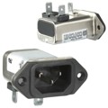 1-6609006-9 - PWR ENT RCPT IEC320-C14 PANEL QC