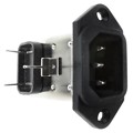 6609001-3 - PWR ENT RCPT IEC320-C14 PNL SLDR