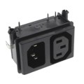 KP01.1012.01 - PWR ENT IN/OUT IEC320-2-2F PNL