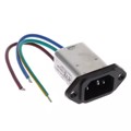3-6609008-0 - PWR ENT RCPT IEC320-C14 PNL WIRE