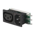 6421.0053.25 - PWR ENT IN/OUT IEC320-2-2F PNL
