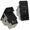 7-6609946-3 - PWR ENT MOD RCPT IEC320-C14 PNL