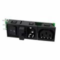 6432.0251.30 - PWR ENT IN/OUT IEC320-2-2F PNL