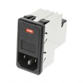7-6609951-7 - PWR ENT MOD RCPT IEC320-C14 PNL
