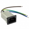 03GENW3QM-R(H) - PWR ENT RCPT IEC320-C14 PNL WIRE