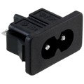4300.0098 - PWR ENT RCPT IEC320-C8 PNL SLDR