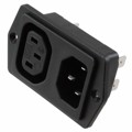 4304.6002 - PWR ENT IN/OUT IEC320-2-2F PNL