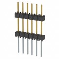 EW-06-12-F-S-500 - CONN HDR 6POS 0.1 STACK T/H GOLD