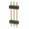 DW-03-10-G-S-600 - CONN HDR 3POS 0.1 STACK T/H GOLD