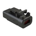 ATM06-2S-RB120BK - 2-WAY PLUG, B KEY, 120 OHM RESIS
