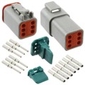 AT6PS-CKIT - CONN PLUG&amp;RCPT 6P CRIMP 16-18AWG