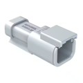 ATM04-2P-RA120GY - 2-WAY RECEPTACLE, A KEY, 120 OHM