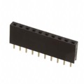 RS1-10-G - RECEPTACLE STRIP 10P 2.54MM PITC