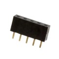 2044-1X05G00SB - PCB SOCKET, SINGLE ROW 5 PIN STR