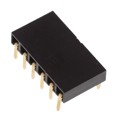 67230-006LF - CONN RCPT 6POS 0.1 GOLD PCB R/A