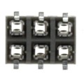 89898-303LF - CONN RCPT 6POS 0.1 GOLD SMD