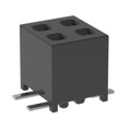 MMS-102-02-L-DV-A-TR - CONN RCPT 4POS 0.079 GOLD SMD