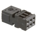 185311-1 - CONN RCPT HSNG 6POS .100 BLACK