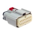 0334721607 - CONN RCPT 16POS LT GRAY