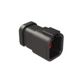 ATP04-6P-MM01BK - 6-POSITION RECEPTACLE, MALE, WIT